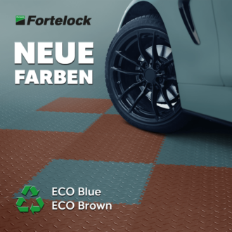 NEU – PVC-Fliesen Fortelock in neuen Farben ECO Blue und ECO Brown